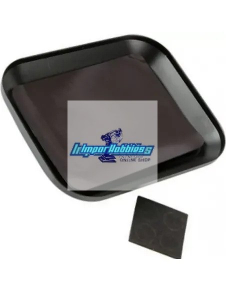 Bandeja organizadora tornillos imantada negra 106x86mm Fussion FS-B094 - Coches RC