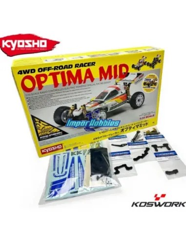 Coche RC Kyosho Optima Mid 4WD Koswork Edition 1/10 Buggy Chassis Kit - Legendary Series 30622KE