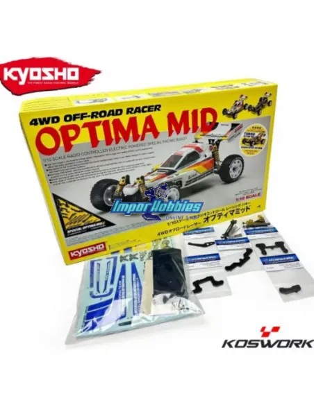 Coche RC Kyosho Optima Mid 4WD Koswork Edition 1/10 Buggy Chassis Kit - Legendary Series 30622KE