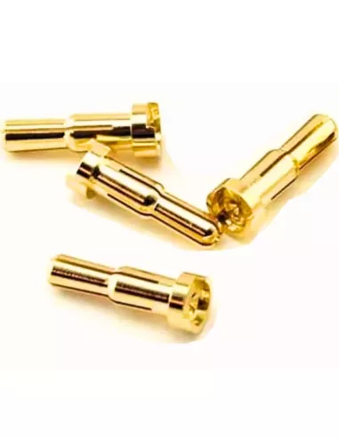 Banana Gold Plug - 4mm / 5mm Male Low Profile (4 U.) Fussion FS-00082