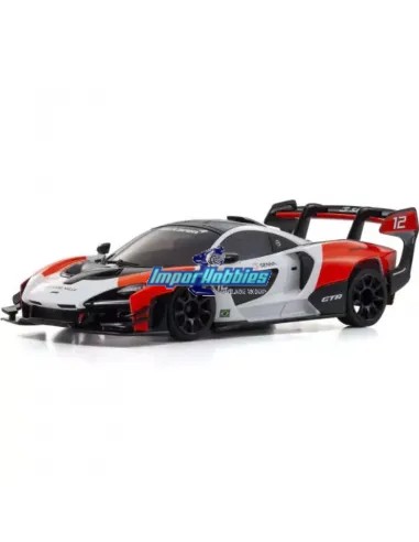 Carrosserie peinte 98mm Kyosho Mini-Z RWD McLaren Senna GTR Rouge / Blanc MZP243WR