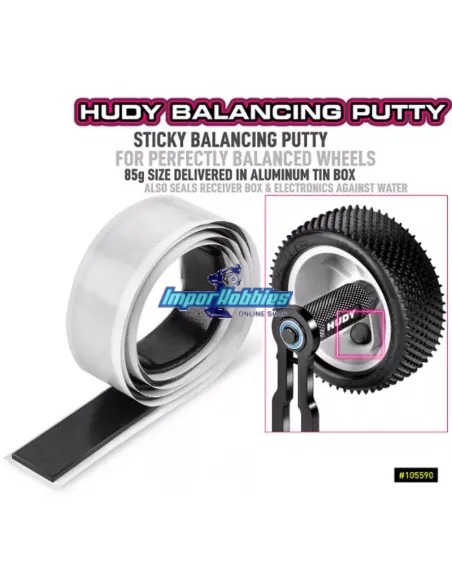 Pasta / Masilla equilibradora de ruedas para coches rc 85gr. Hudy 105590