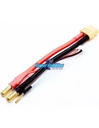 Cordon charge 12AWG XT60 / Banane 5mm Lipo 2S connecteur équilibré XH Fussion FS-02073-R - Cables et Accessoires RC