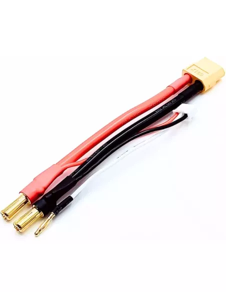 Charging Cable 10AWG T-Deans / Banana 5mm Lipo 2S XH balanced connector Fussion FS-02073-R - RC Cables and Accessories