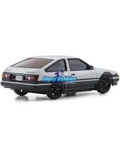 Carrocería pintada 90mm autoscale - Die-Cast Kyosho Mini-Z Toyota Sprinter Trueno AE86 Blanca MZP465WBK 2
