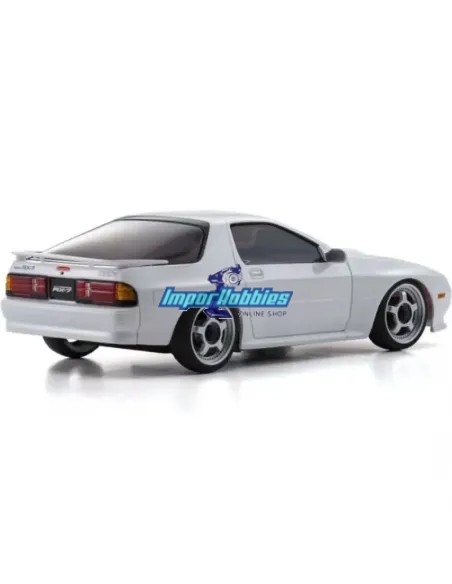1. Carrocería pintada 90mm autoscale - Die-Cast Kyosho Mini-Z Mazda Savanna RX-7 FC3S Blanca MZP464W