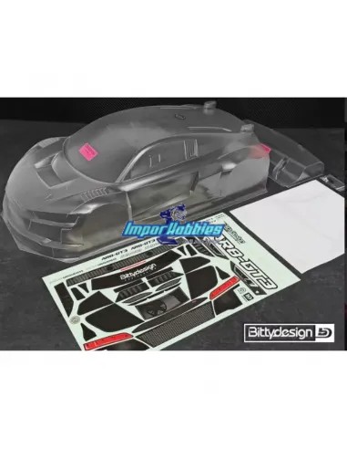Carrocería transparente coche rc con batalla 360mm LWB 1.0mm Bittydesign Kyosho Inferno GT2 / GT3 AR8-GT3