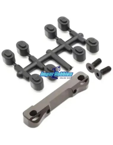 Placa trasera aluminio RF2 + insertos Kyosho UItima SB Dirt Master UMW531