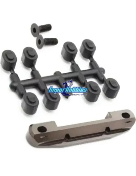 Placa trasera aluminio RR2 + insertos Kyosho UItima SB Dirt Master UMW532