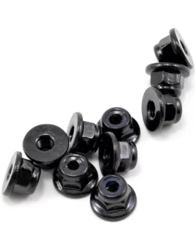 Self Locking Flanged Nuts M3 - Black (10 U.) Fussion FS-TN032