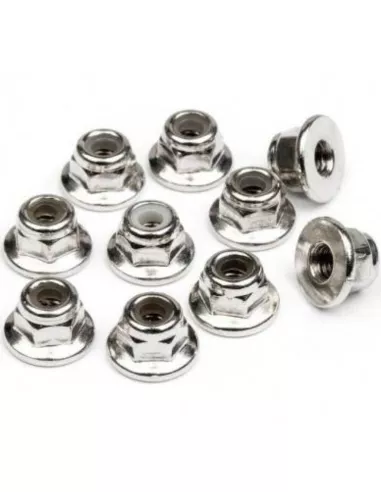 Self Locking Flanged Nuts M3 - Silver (10 U.) Fussion FS-TN033