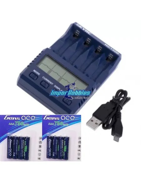 Chargeur & 8 Accus AAA 750 Mah Kyosho Mini-Z SkyRC NC1500C SK100154C