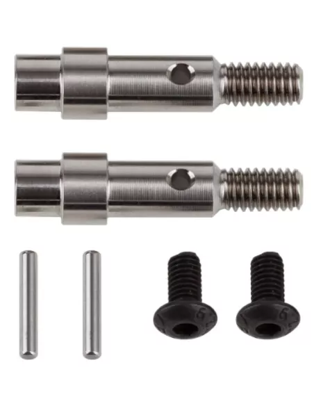 Hex Front Axles - Titanium Team Associated B6 / B6.1 / B6.2 / B6.2 / B6.4 Series AS71181