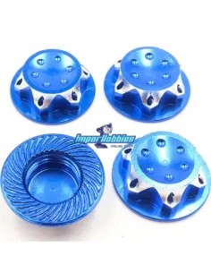 Écrous de roues fermés bleues 17mm 1.0mm (4 U.) Voitures RC 1/8 Buggy / Truggy / GT FS-WN052BL
