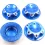 Flanged Closed End Wheel Nut Blue 17mm 1.0mm (4 U.) 1/8 Buggy / Truggy / GT Fussion FS-WN052BL