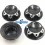 Écrous de roues fermés noires 17mm 1.0mm (4 U.) Voitures RC 1/8 Buggy / Truggy / GT FS-WN052BK