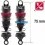 Set amortisseur aluminium 75mm + 3 jeux de ressorts 1/10 Scale Hobbytech HTR-510075
