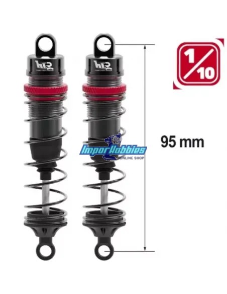 Set amortisseur aluminium 95mm + 3 jeux de ressorts 1/10 Scale Hobbytech HTR-510095