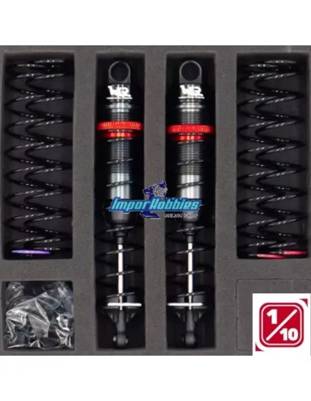 Kit amortiguadores universales 75mm Big-Bore & muelles 1/10 Scale Hobbytech HTR-510075