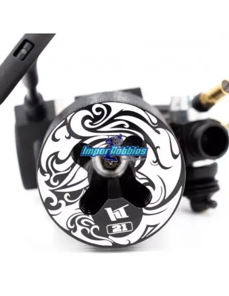 Moteur Nitro Voiture RC 1/8 Buggy Hobbytech HT21R 3.5cc .21 avec lanceur GP-HT21R - Moteurs GP .21 - 3.5cc