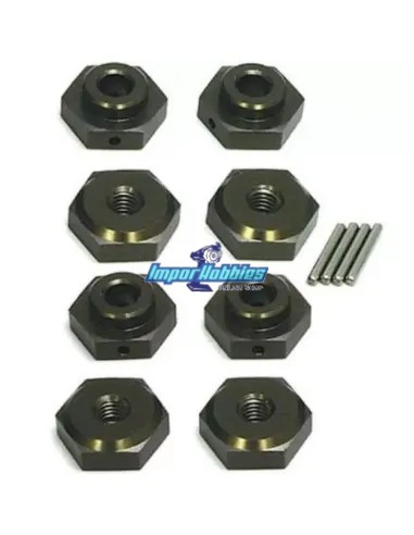 Adaptador hexágono rueda 17mm aluminio TRW106 (4 U.) Kyosho DBX / DRX / Nitro Tracker NTW004