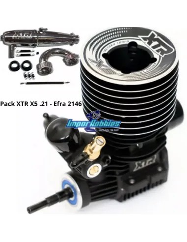 Moteur XTR X5 .21 DLC + Résonateur Efra 2146 1/8 Buggy XTR-9692C