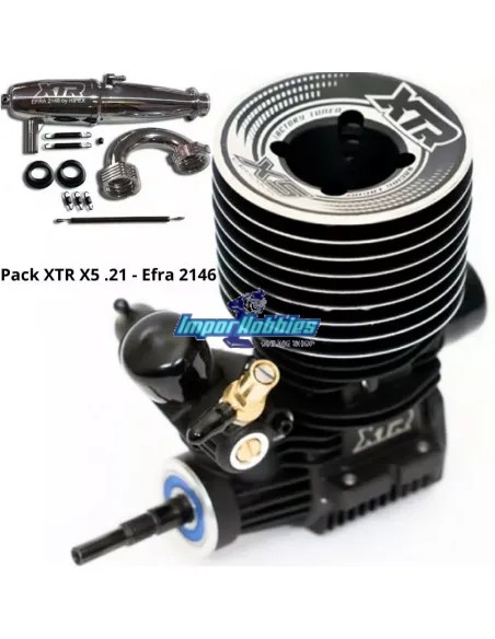 Moteur XTR X5 .21 DLC + Résonateur Efra 2146 1/8 Buggy XTR-9692C
