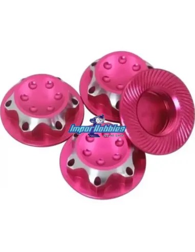 Tuercas rueda seguridad rosas 17mm 1.0mm (4 U.) Kyosho, Hobbytech, Hot Bodies Fussion FS-WN052PK