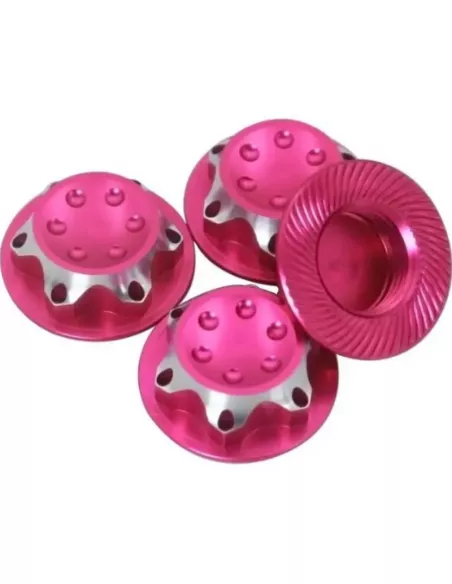 Flanged Closed End Wheel Nut Pink 17mm 1.0mm (4 U.) Fussion FS-WN052PK