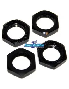 Wheel Nut 17mm 1.0 - Black Aluminium (4 U.) Fussion FS-WN050BK