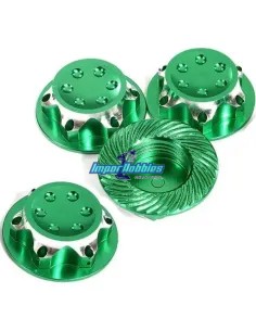 Tuercas rueda seguridad verdes 17mm 1.0mm (4 U.) Kyosho, Hobbytech, Hot Bodies Fussion FS-WN052GR