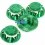 Écrous de roues fermés verts 17mm 1.0mm (4 U.) FS-WN052GR