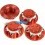 Écrous de roues fermés rouges 17mm 1.0mm (4 U.) FS-WN052R
