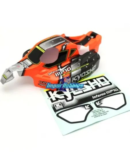 Carrocería pintada y decorada roja Kyosho Inferno MP10 RS Nitro IFB119RD
