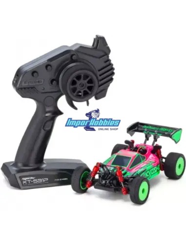 Mini Voiture RC Kyosho Mini-Z Buggy Sport RTR Inferno MP9 TKI 4WD MB-010 1/24  Rose / Vert 32093PGR
