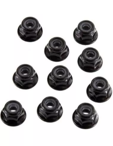 Self Locking Flanged Nuts M4 - Black (10 U.) Fussion FS-TN042