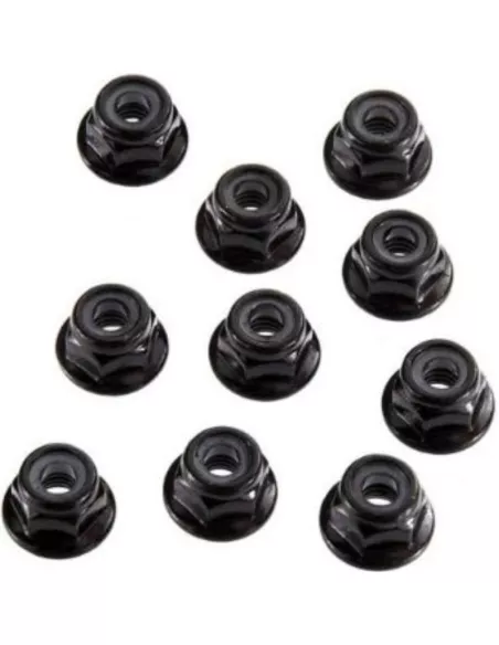 Self Locking Flanged Nuts M4 - Black (10 U.) Fussion FS-TN042