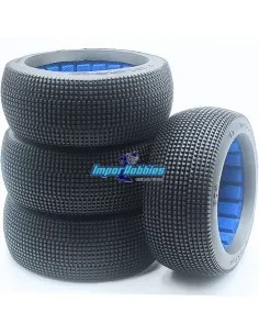 Ruedas VP-Pro Turbo Trax Evo 2.0 Medium M1 (4 U.) Goma + Insert 1/8 Buggy VP-804-U-M1