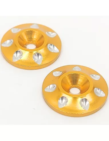 Wing Washer - Gold CNC 1/8 Buggy / Truggy (2 U.) Fussion FS-WB010G