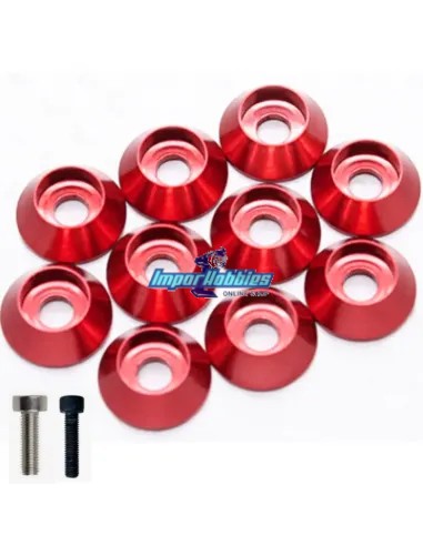 Rondelle cuvette tête cylindrique rouge M3 (10 U.) Fussion FS-WE005R