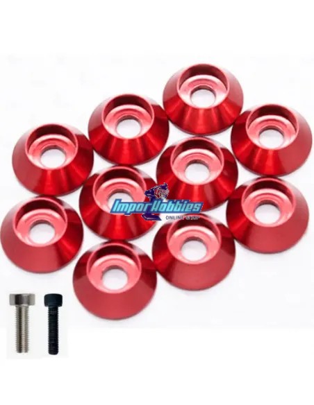 Rondelle cuvette tête cylindrique rouge M3 (10 U.) Fussion FS-WE005R