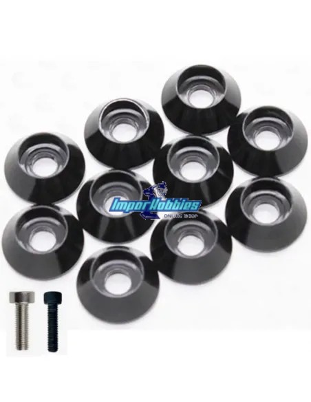 Arandela cabeza cilíndrica negra M3 (10 Uds.) Fussion FS-WE005BK