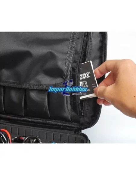 Maleta / Bolsa de motores nitro marco rígido 260X230X95mm con espumas y caja para piezas. Koswork KOS32420