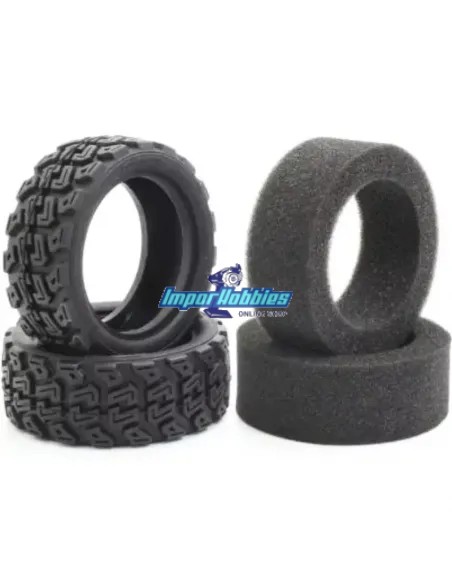 Pneus Rallye 1/10 (2 U.) Kyosho FAT708M - FAT101