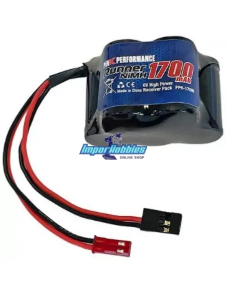 Accu de récepteur format 3+2 6.0V 1700Mah NiMh Prise JST - Bec Pink PP6-1700H