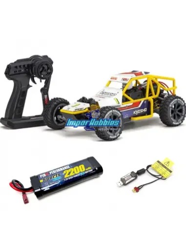 Coche RC Eléctrico Kyosho Sand Master 2.0 1/10 Buggy 2WD 2.4Ghz 34405 con batería y cargador