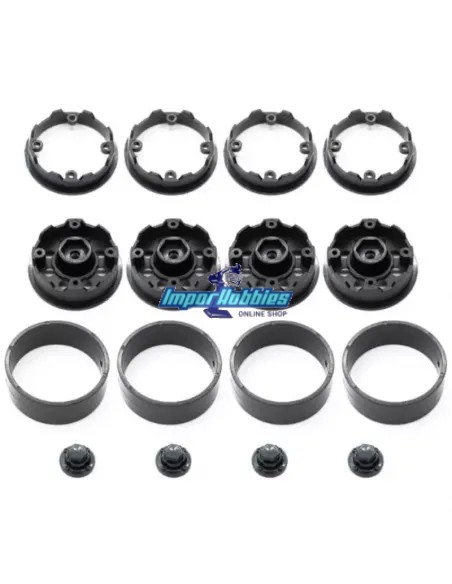 Kit llantas «Beadlock» Hobbytech CRX18 CRX18-012