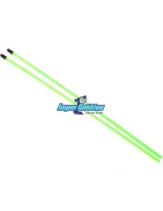Receiver Antenna Tubes 30cm + Cap - Green Fluor (2 U.) Fussion FS-WZ004