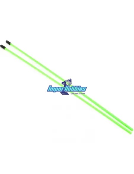 Tubes de protection de câble d'antenne de récepteur 30cm avec bouchon - Vert Fluo (2 U.) Fussion FS-WZ004