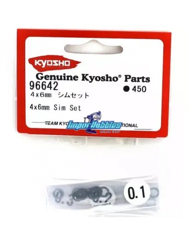 Rondelles de calage 4x6x0.1-0.2-0.3mm (30 U.) Kyosho 96642